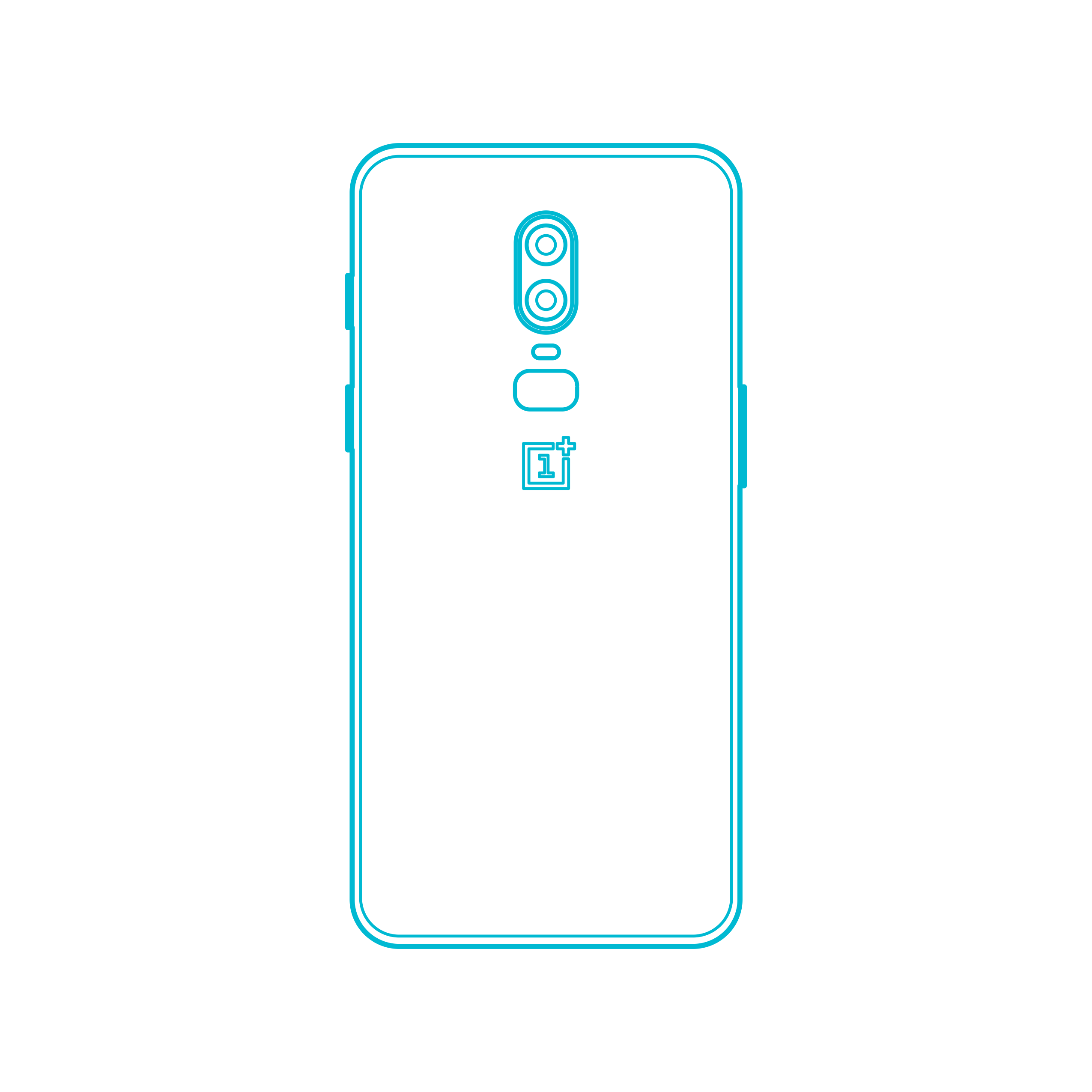Digital Oneplus Phones Oneplus 6 Realistic Outline Svg Vector Free Vectors